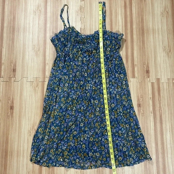 Lily Rose Sweetheart Blue Floral Skater Dress Women's Size Medium - Picture 4 of 8